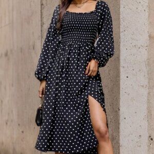 Polka dot print dress